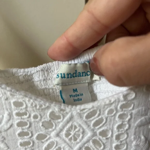 Sundance Magnolia Blossom Dress White - Size M - Picture 8 of 9